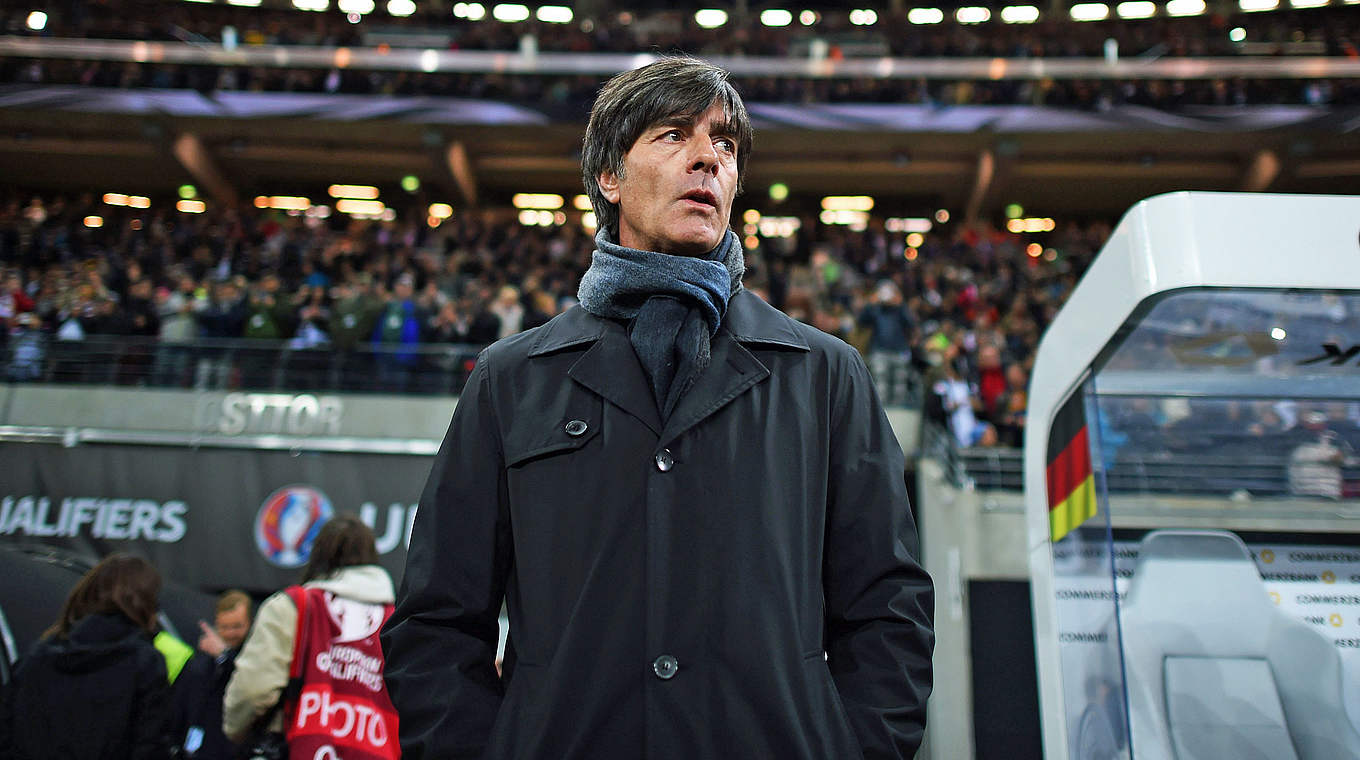 Head coach Joachim Löw: "I am not particularly happy with the last two games" © 2015 Getty Images