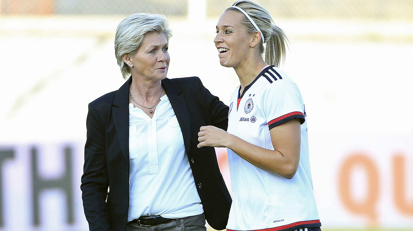 Silvia Neid is expecting a better performance from Germany against Russia © 2015 Getty Images