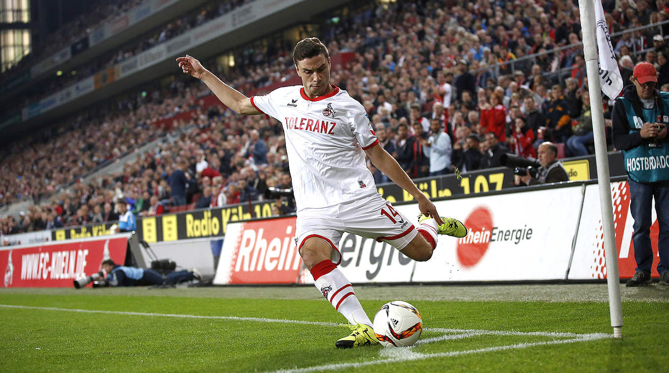 Left back Jonas Hector is also a permanent feature for his club side Köln © 2015 Getty Images