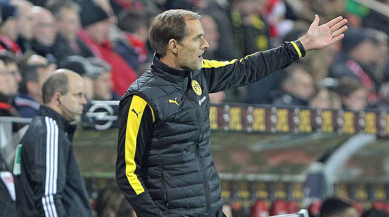 It was a happy reunion for Thomas Tuchel as he returned to his old club. © DANIEL ROLAND/AFP/Getty Images