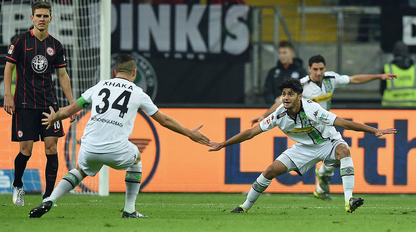 Germany U20 Mo Dahoud scored as Gladbach romped to a 5-1 win over Frankfurt © 2015 Getty Images
