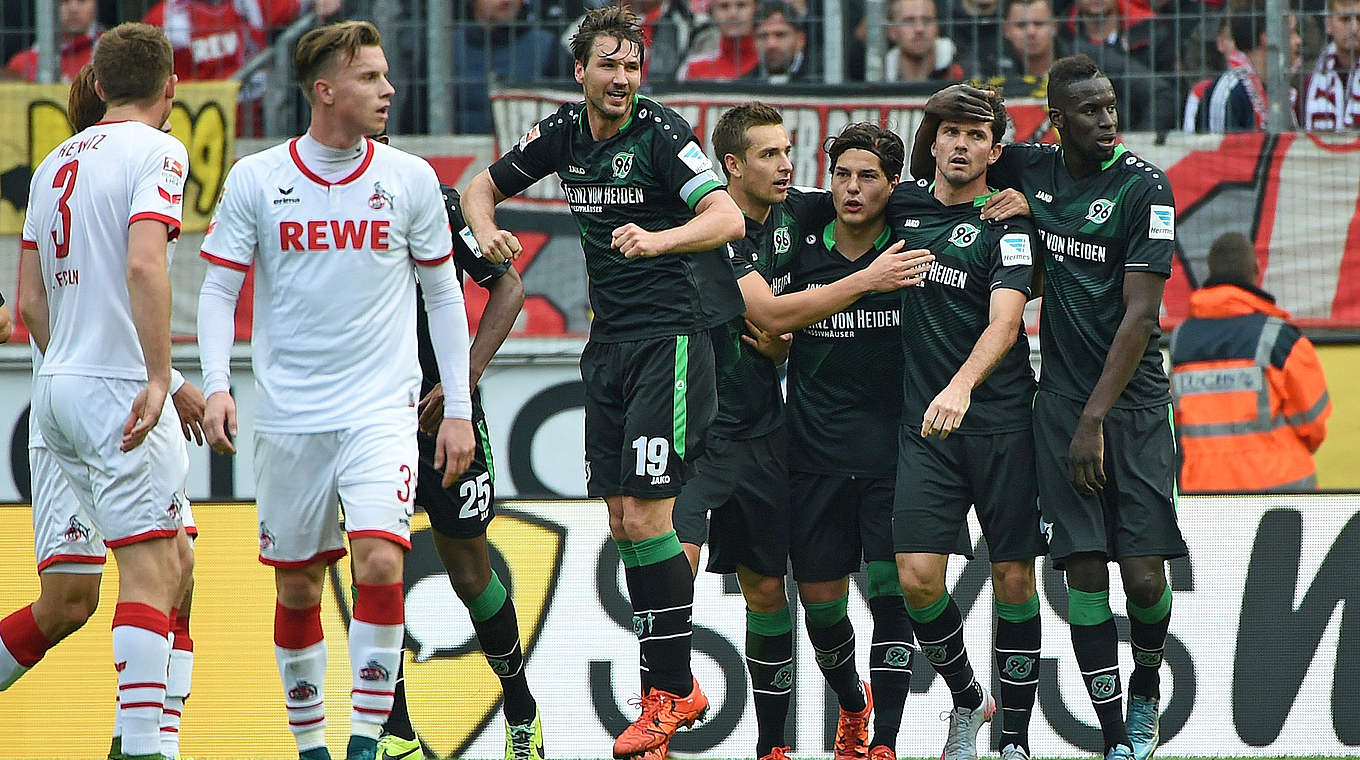 Hannover 96 are out of the relegation zone after beating Köln.  © 