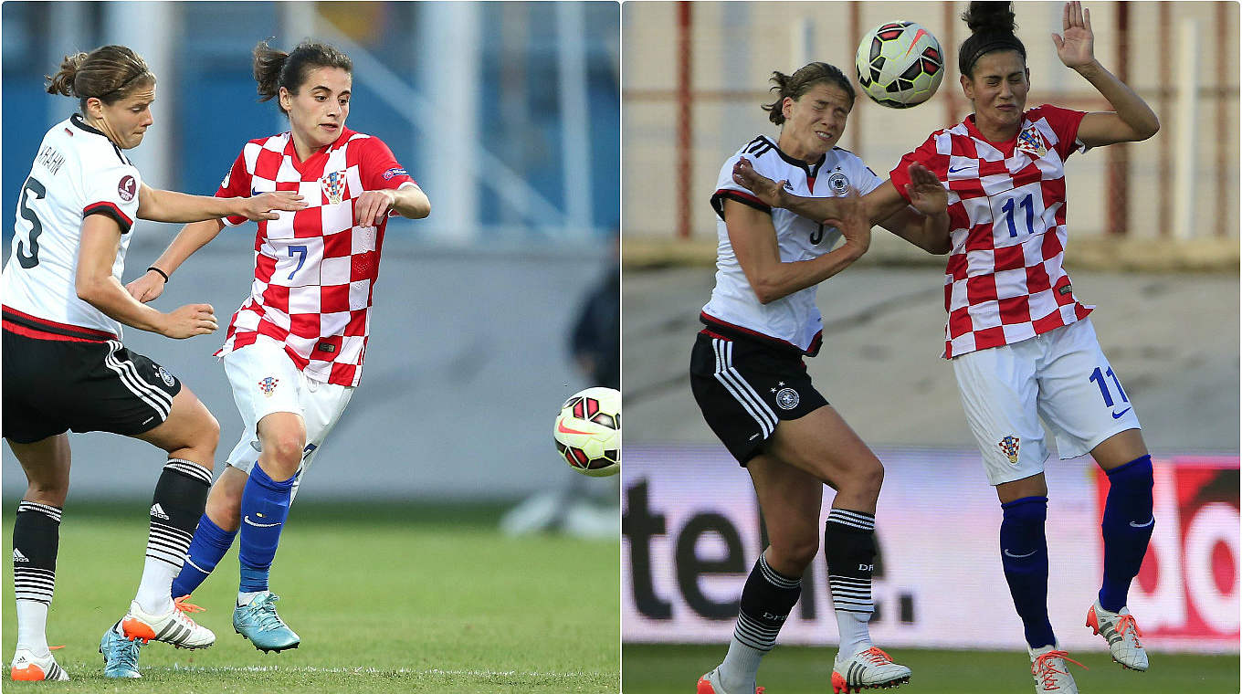 Annike Krahn (l.): "Mit dem zweiten Auftritt gegen Kroatien waren wir nicht zufrieden" © Getty Images/imago/DFB