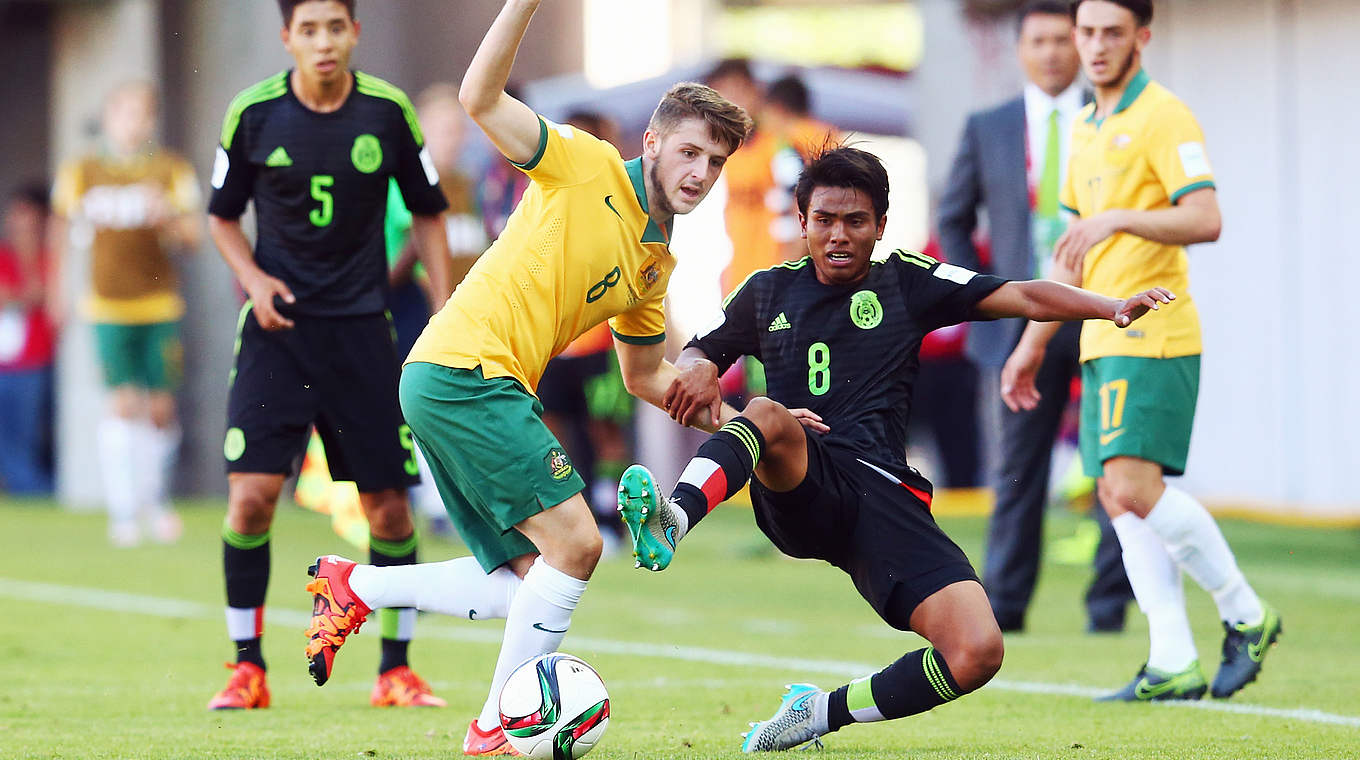 Unentschieden im zweiten Gruppenspiel: Australien gegen Mexiko © 2015 FIFA