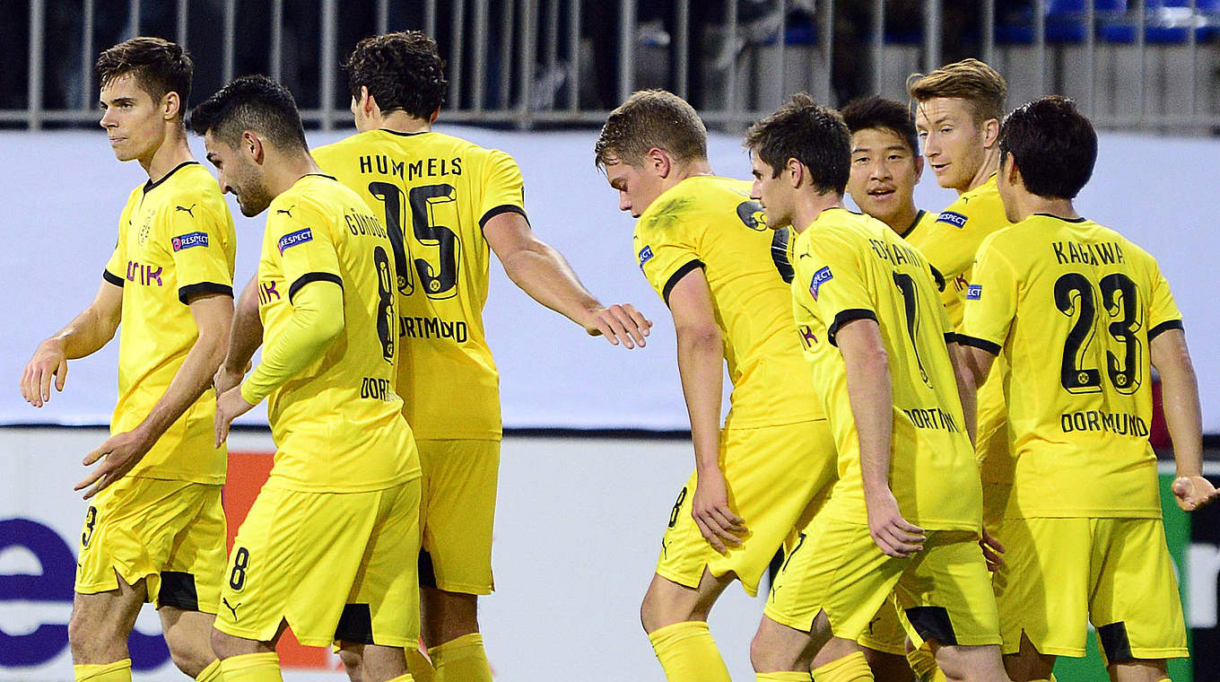 Dortmund are well on their way to the knock out stages after a third group-stage win. © 