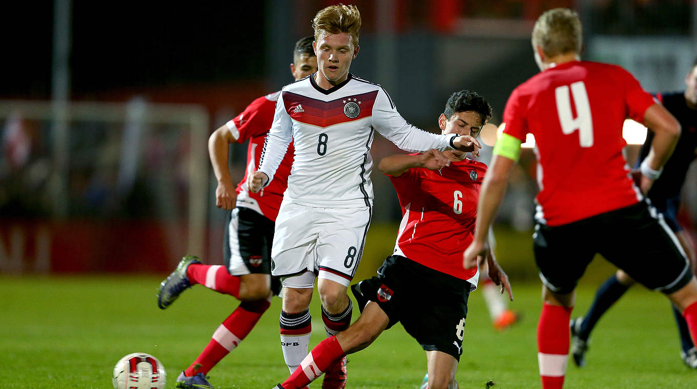 Das erste Spiel der aktuellen Maßnahme gewann die U 16 mit 4:2 gegen Österreich © 2015 Getty Images