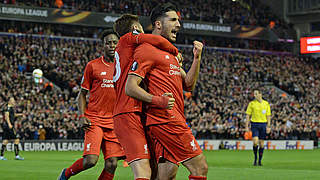Torschütze für Liverpool gegen Kasan: Emre Can (r.) © AFP