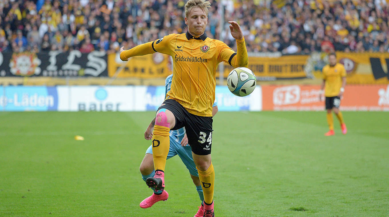 Tritt mit Dynamo Dresden in Kiel an: Marvin Stefaniak © 2015 Getty Images