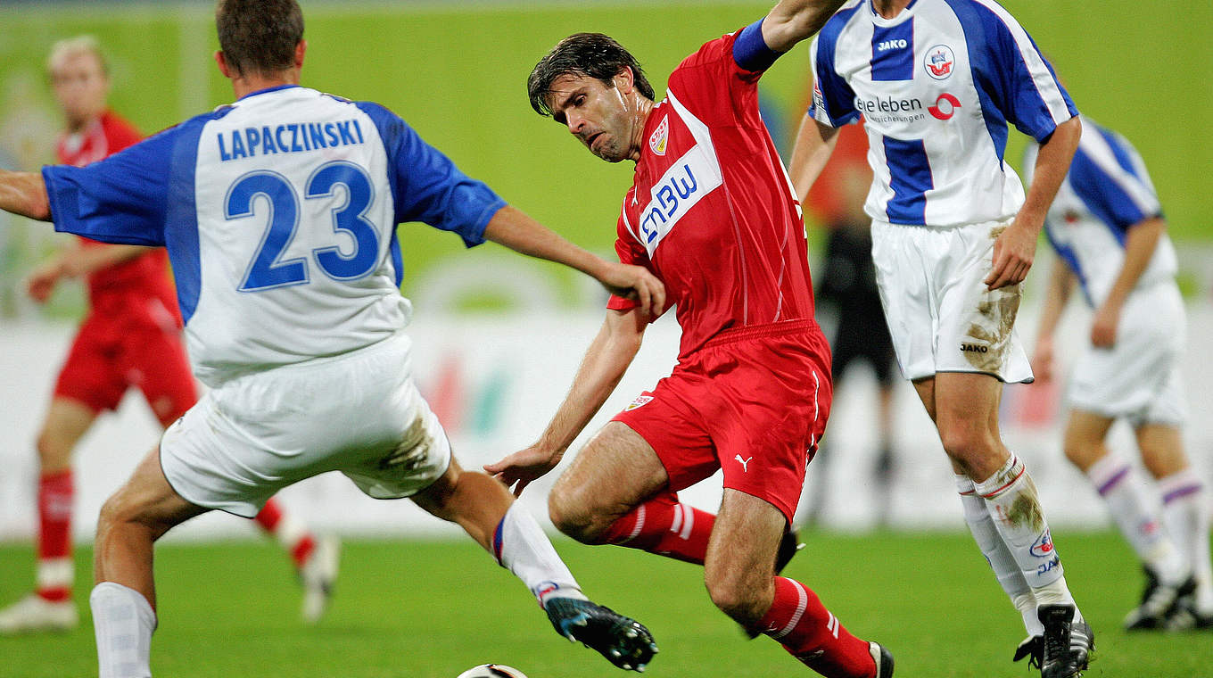 Überraschung in der 2. DFB-Pokalrunde 2005: Hansa Rostock siegt beim VfB Stuttgart © 2005 Getty Images