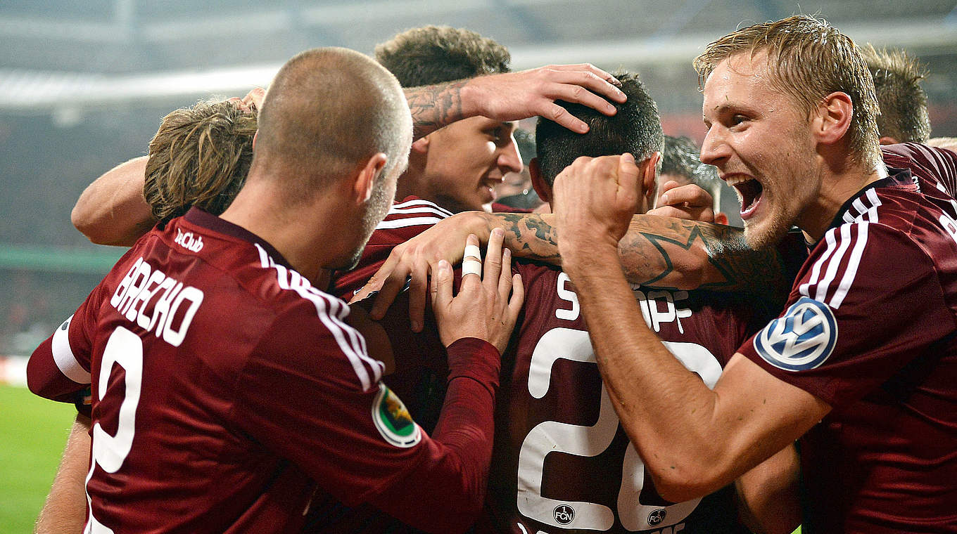 Nürnberg get big win over Düsseldorf © 2015 Getty Images