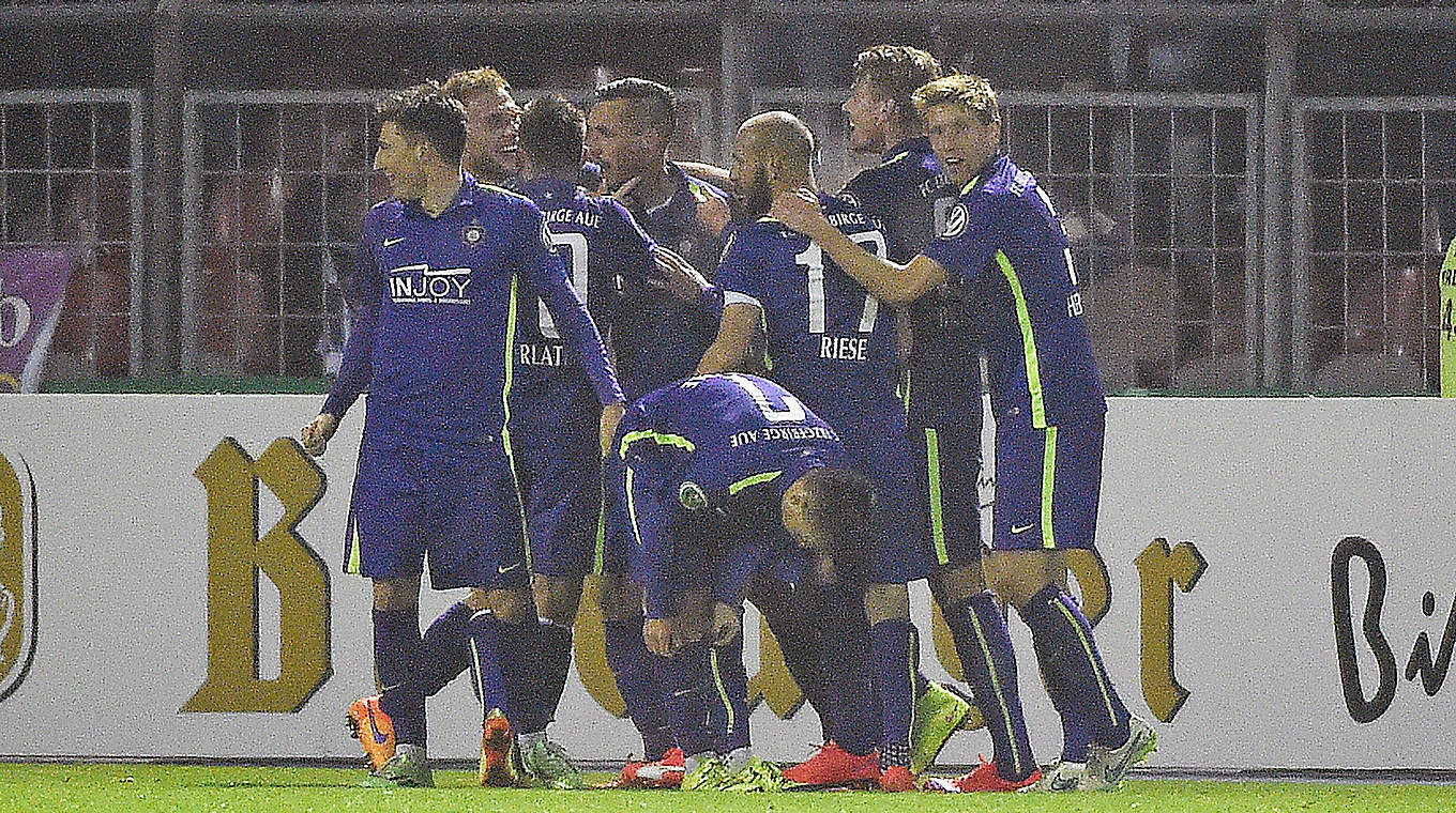 Aue defeat Bundesliga side Eintracht © imago/Jan Huebner