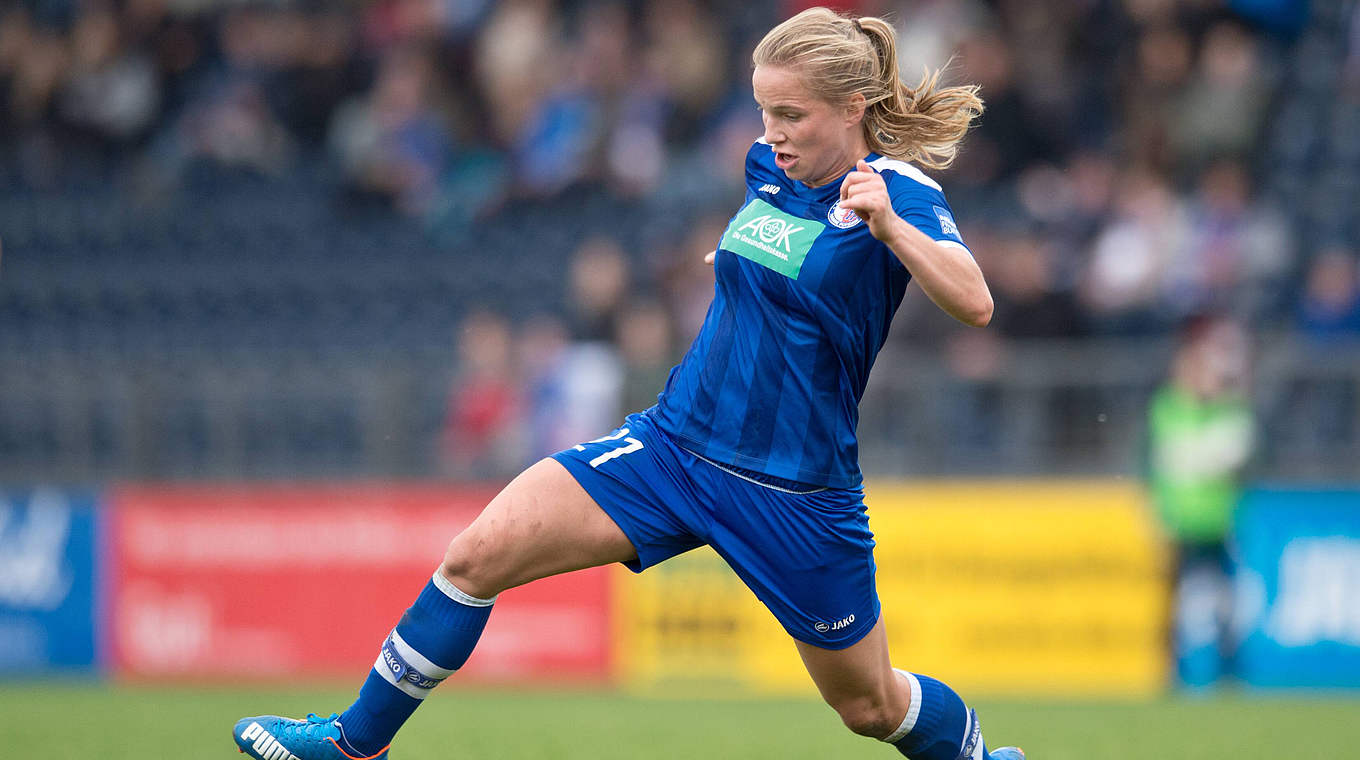 Will in Hoffenheim die Krise beenden: Tabea Kemme mit Turbine Potsdam © imago/Annegret Hilse