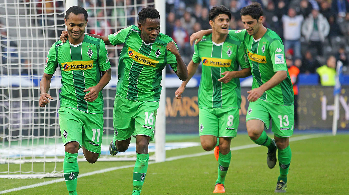 Gladbach continue to climb up the table after a sensational 4-1 win in Berlin.  © 2015 Getty Images