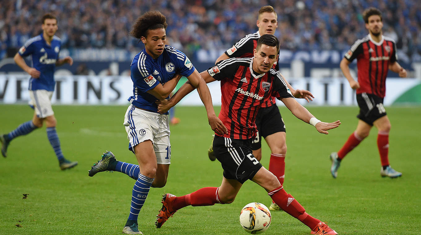 Leroy Sané scored as Schalke shared a point with Ingolstadt. © 2015 Getty Images