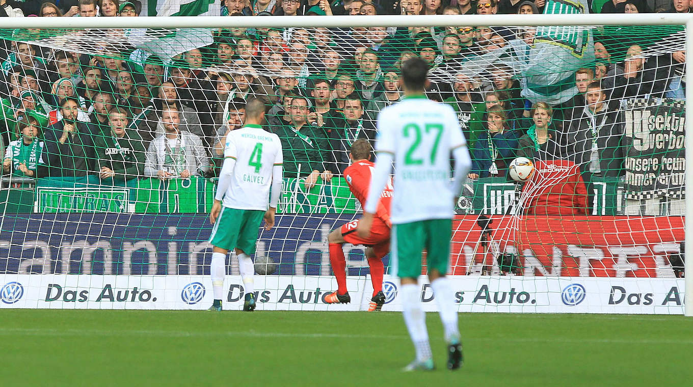 Vierstellig: Marco Reus' Treffer zum 0:1 war das 1000. Heim-Gegentor der Bremer © imago/osnapix