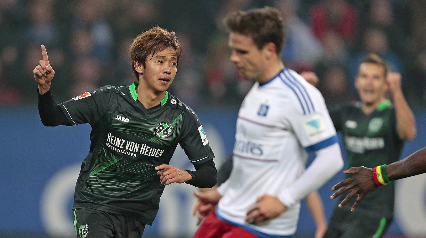 Kiyotake netted from the spot for Hannover © 2015 Getty Images