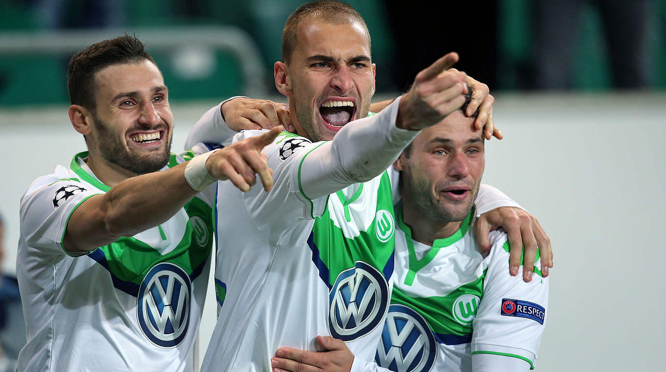 The Wolfsburg players are keen to replicate the last UCL game result © 2015 Getty Images
