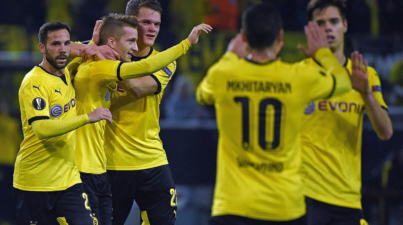 Drei Siege aus den ersten vier Spielen: Borussia Dortmund qualifiziert sich für das Sechzehntelfinale © AFP/GettyImages