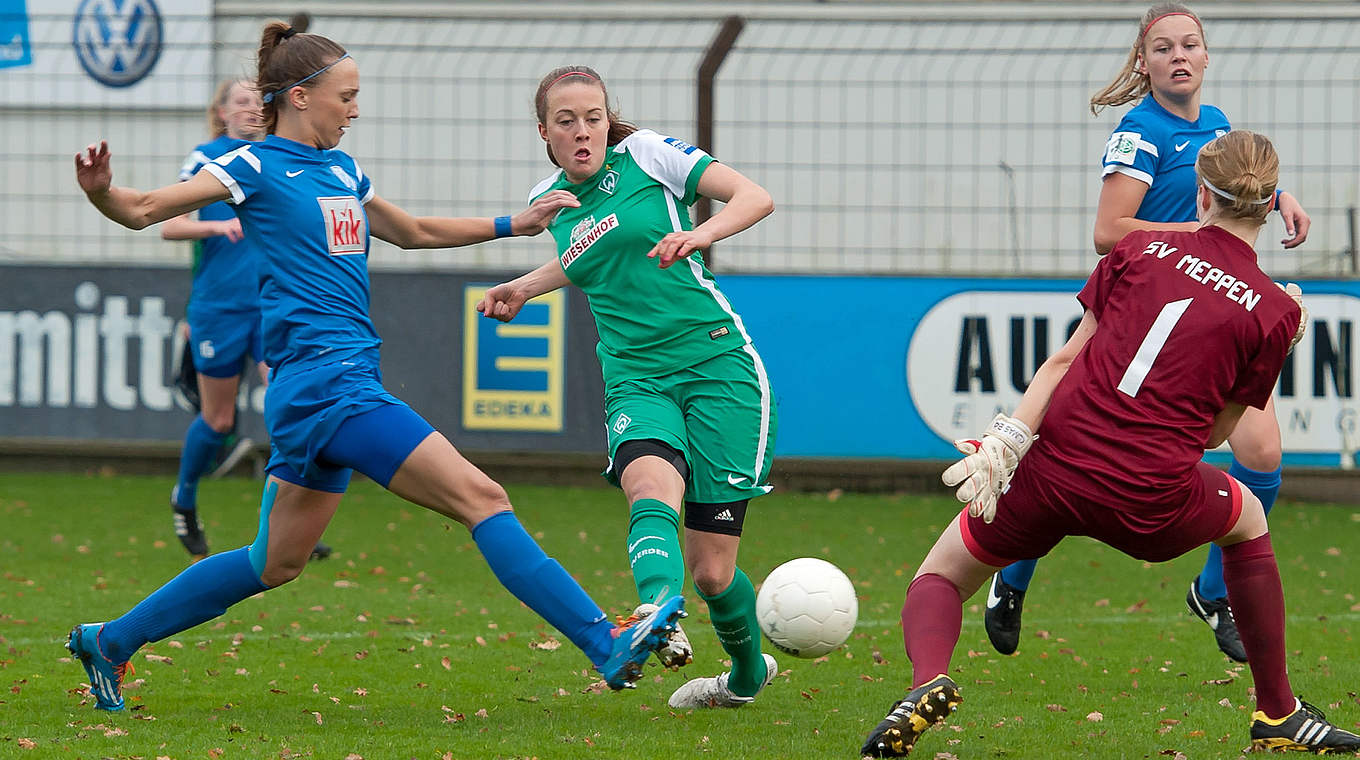Stefania-Antonia Sanders scored twice for Bremen in Meppen © Jan Kuppert
