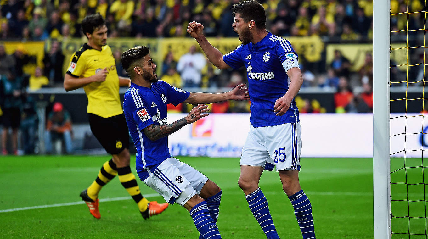 Sein Doppelpack reicht nicht: Schalkes Klaas-Jan Huntelaar (r.) © 2015 Getty Images