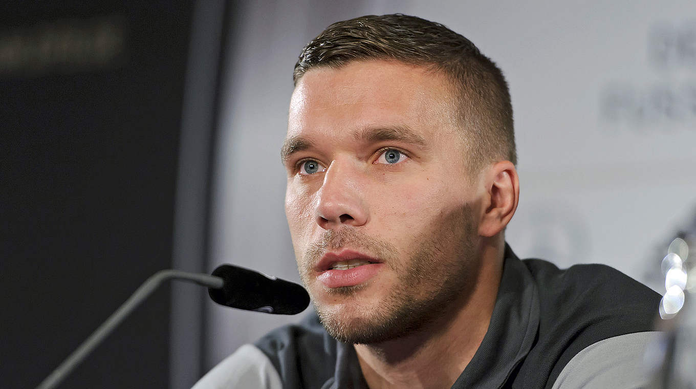 Podolski looking ahead: "Two great games against two great teams" © GES/Marvin Guengoer
