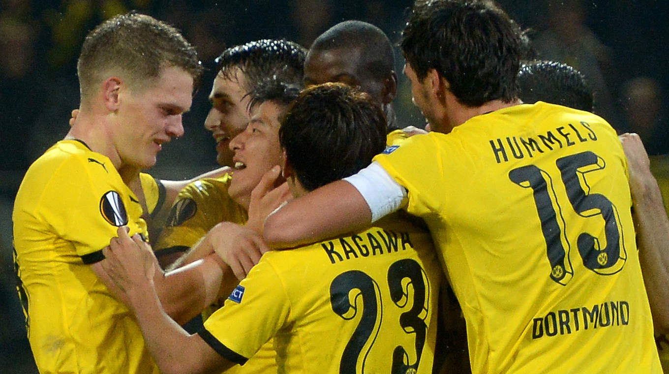 Borussia Dortmund - FK Krasnodar 2:1 (1:1): Joo-ho Park avanciert mit seinem wichtigen Kopfballtor (90.+3) zum Matchwinner © 2015 Getty Images