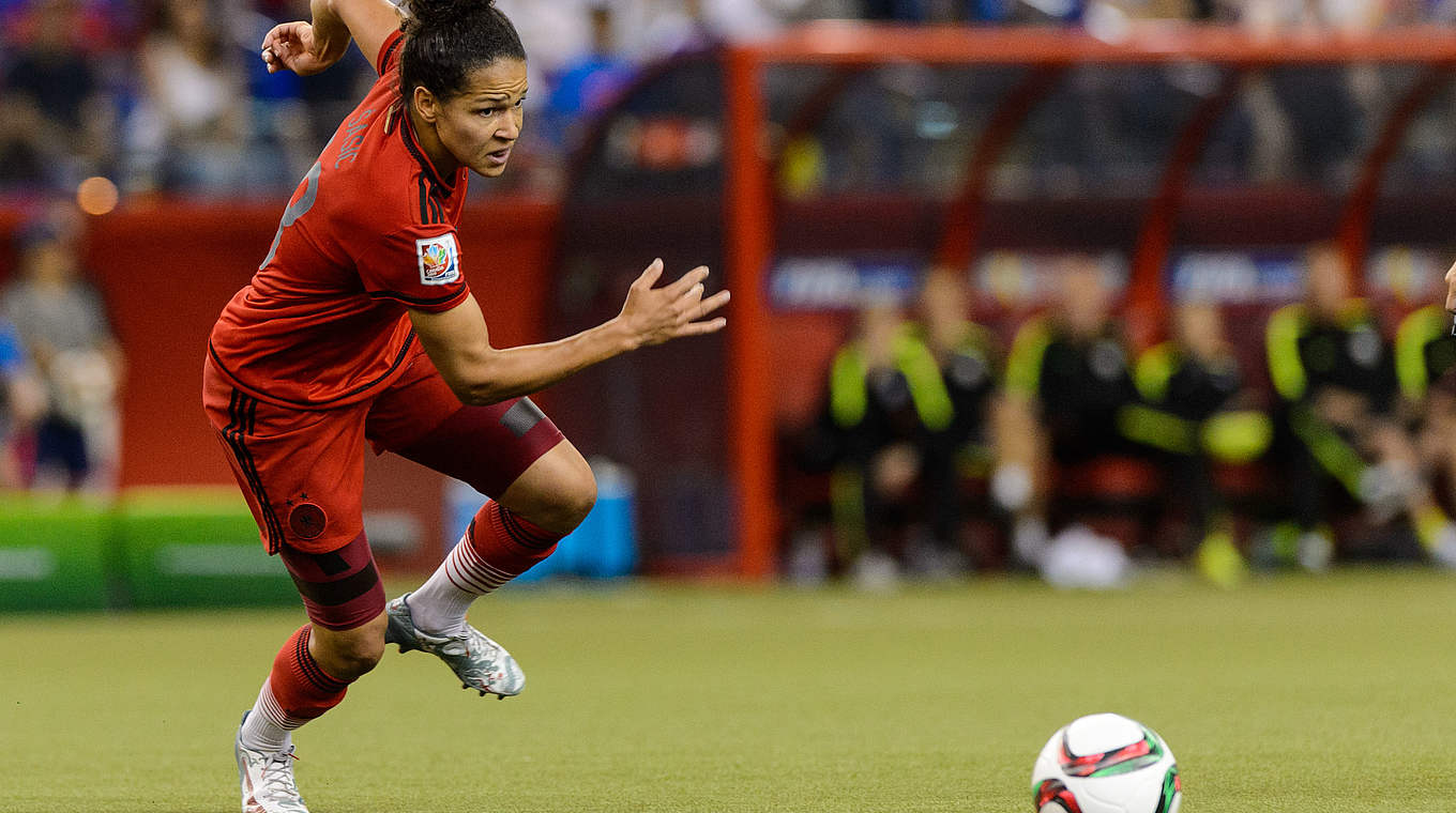 World Cup top goalscorer Celia Sasic boasts 63 goals in 111 international games for DFB-Women © 2015 Getty Images