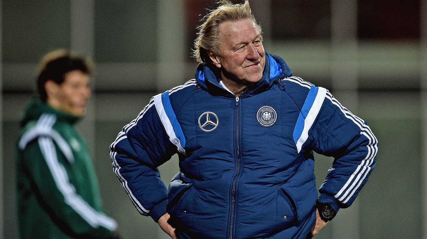 Horst Hrubesch on the U21 squad: "There are several players here who can reach the top" © 2015 Getty Images