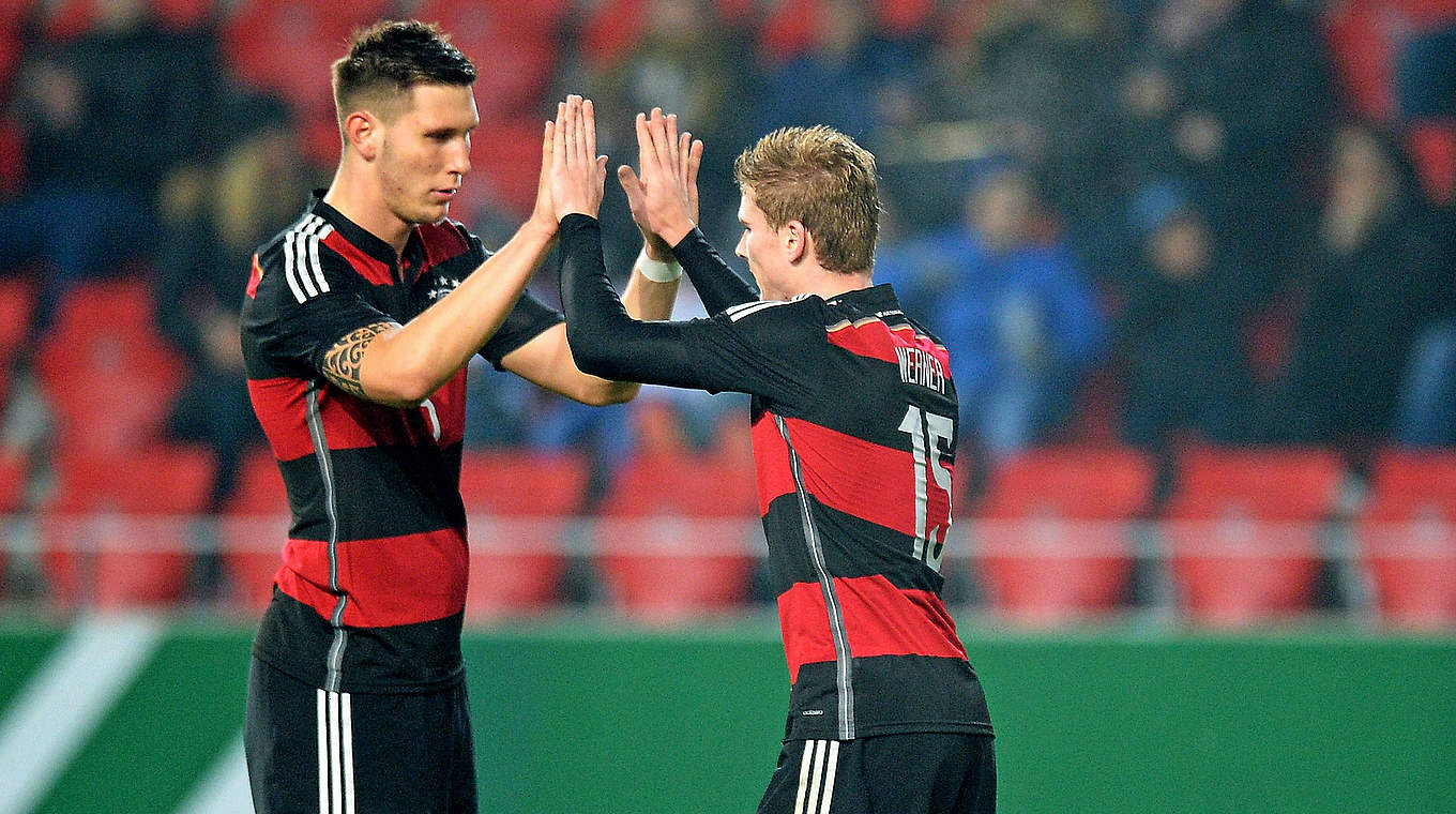 Vierter Sieg im vierten Spiel der EM-Qualifikation: Niklas Süle (l.) und Timo Werner © 2015 Getty Images