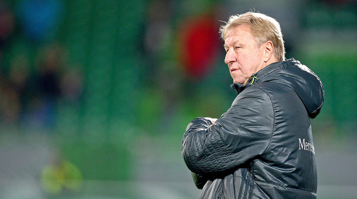Horst Hrubesch can be pleased with his team's display © 2015 Getty Images
