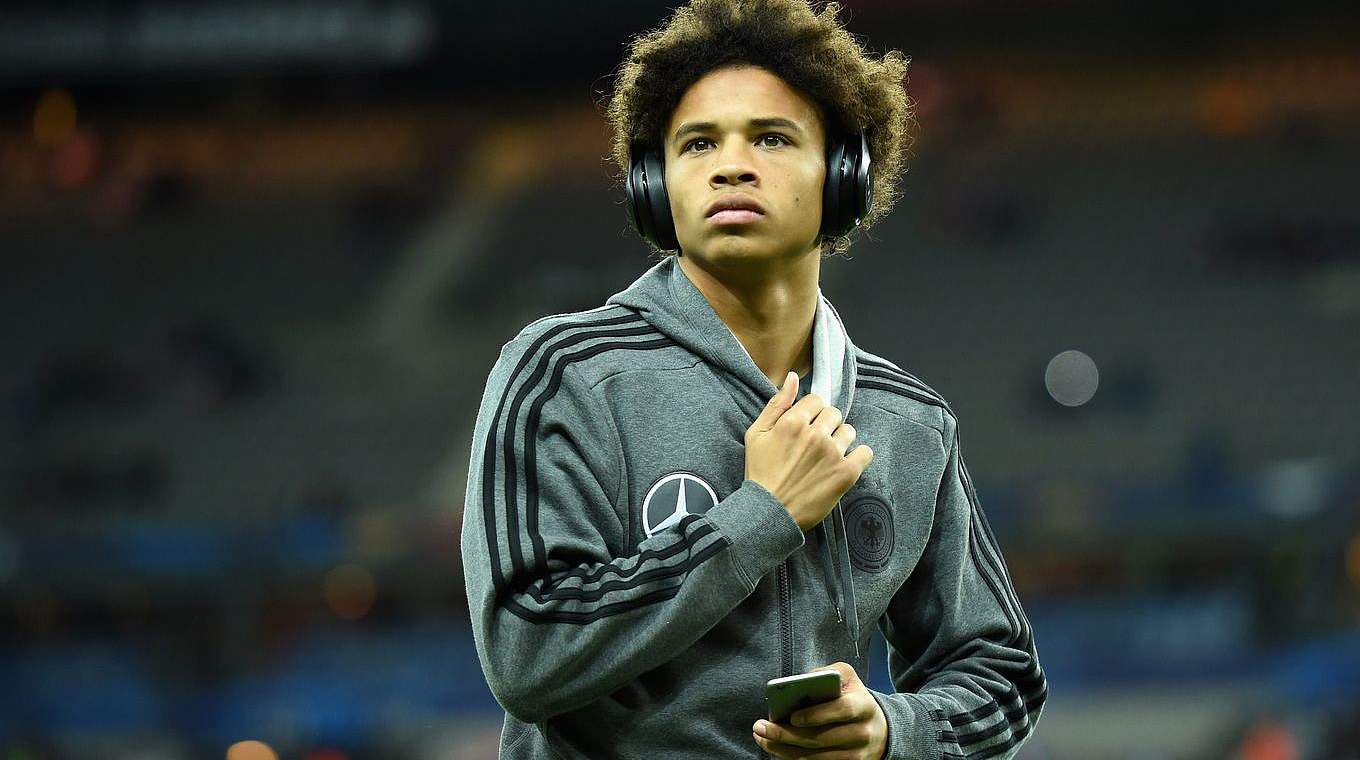 Sane was just on the pitch with Bayern's Germany internationals © 2015 Getty Images