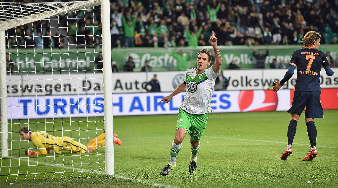 Doppelpacker beim halben Dutzend für Wolfsburg: Max Kruse © 2015 Getty Images