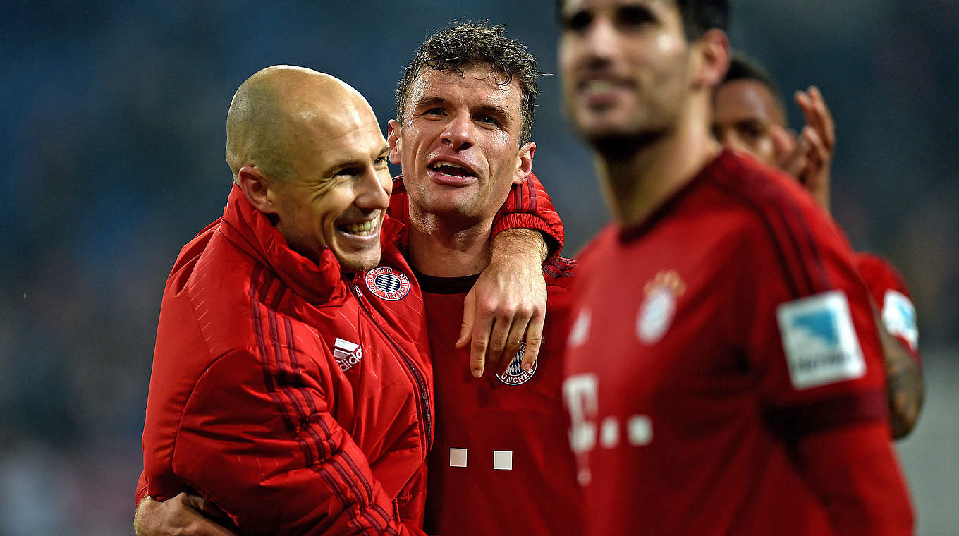 Thomas Müller (M.): "Wir wollen Freude vermitteln und erleben" © PATRIK STOLLARZ/AFP/Getty Images