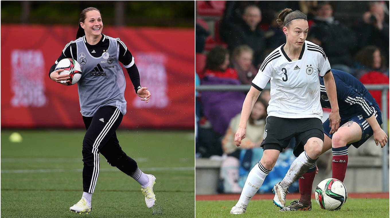 Zwei Neue in der Startelf gegen England: Laura Benkarth (l.) und Felicitas Rauch © Bongarts/GettyImages/DFB
