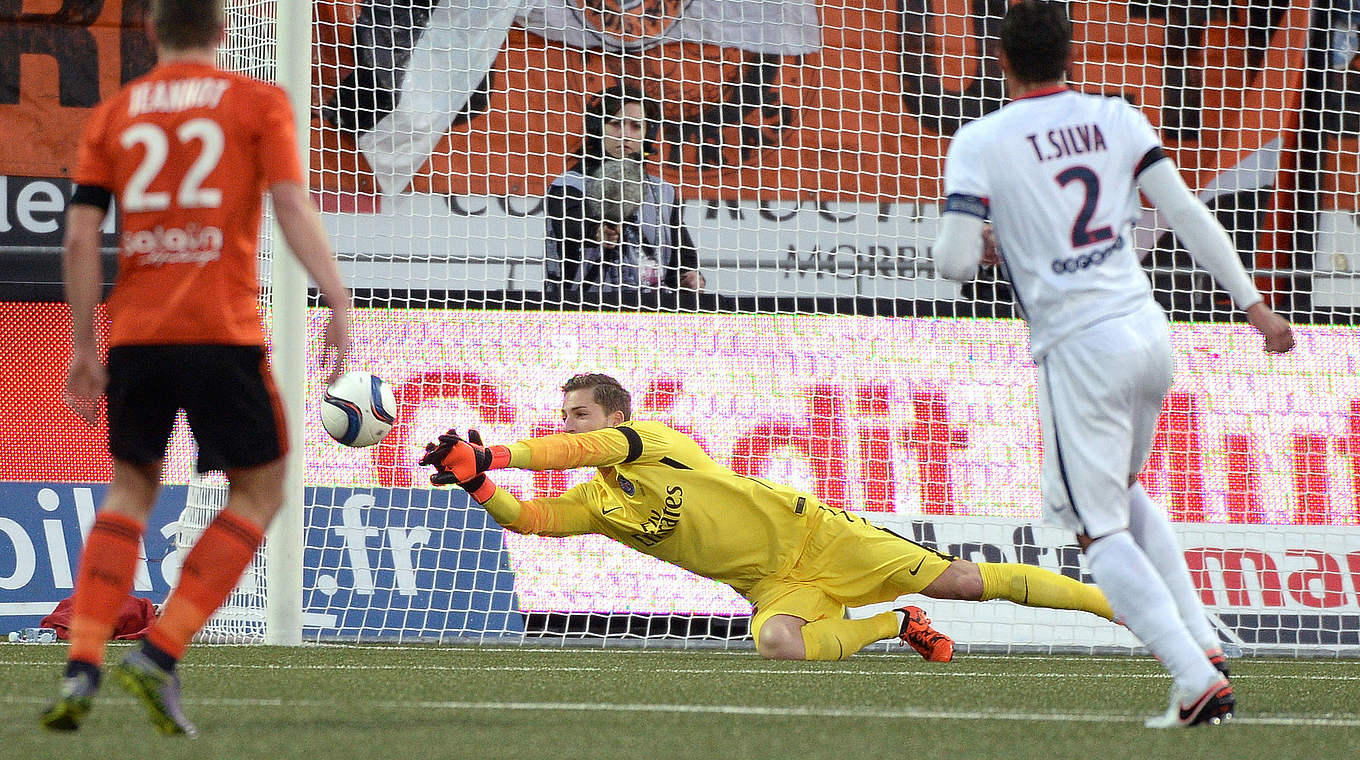 Trapp has taken over the number one shirt since his move © JEAN-SEBASTIEN EVRARD/AFP/Getty Images