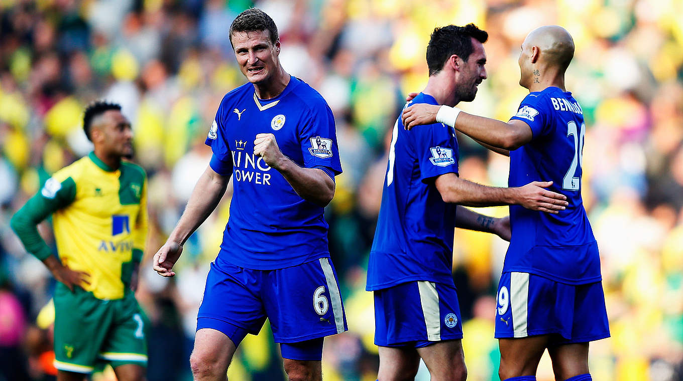 Robert Huth and Leicester on a good run © 2015 Getty Images