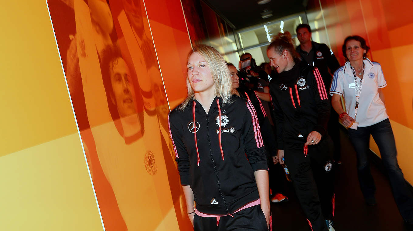 Ein Gang durch die Geschichte: die DFB-Frauen im Deutschen Fußballmuseum © 2015 Getty Images