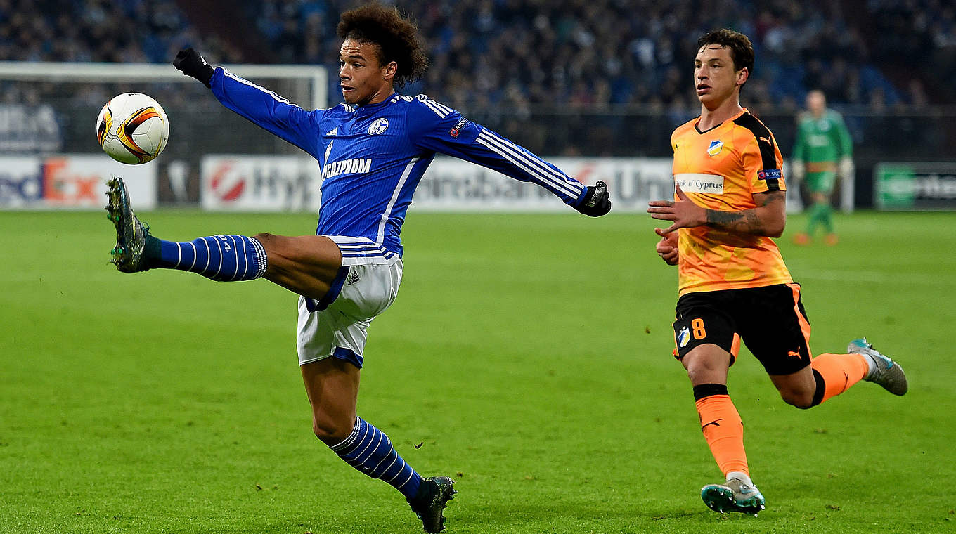 Antreiber in der Offensive: Nationalspieler Leroy Sané (l.) von Schalke 04 © 2015 Getty Images