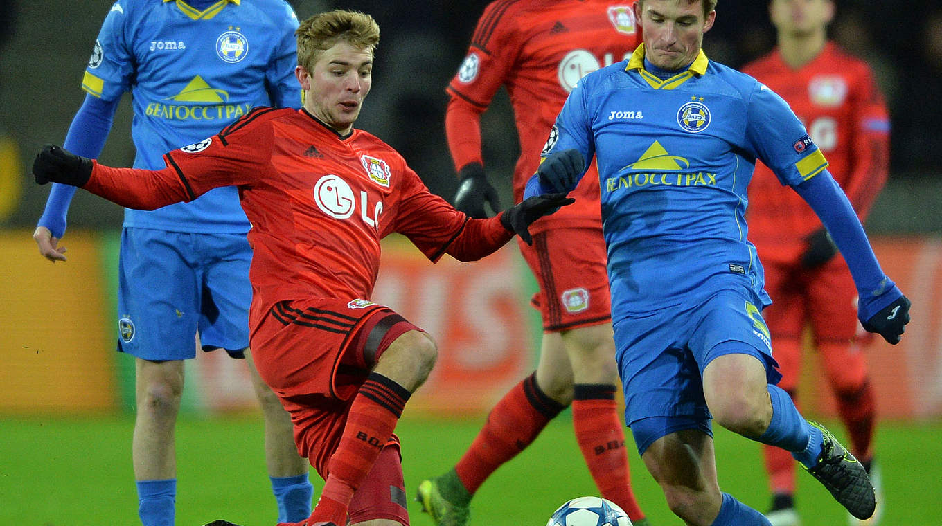 Schweres Spiel in Weißrussland: Weltmeister Christoph Kramer (2.v.l.) © AFP/GettyImages