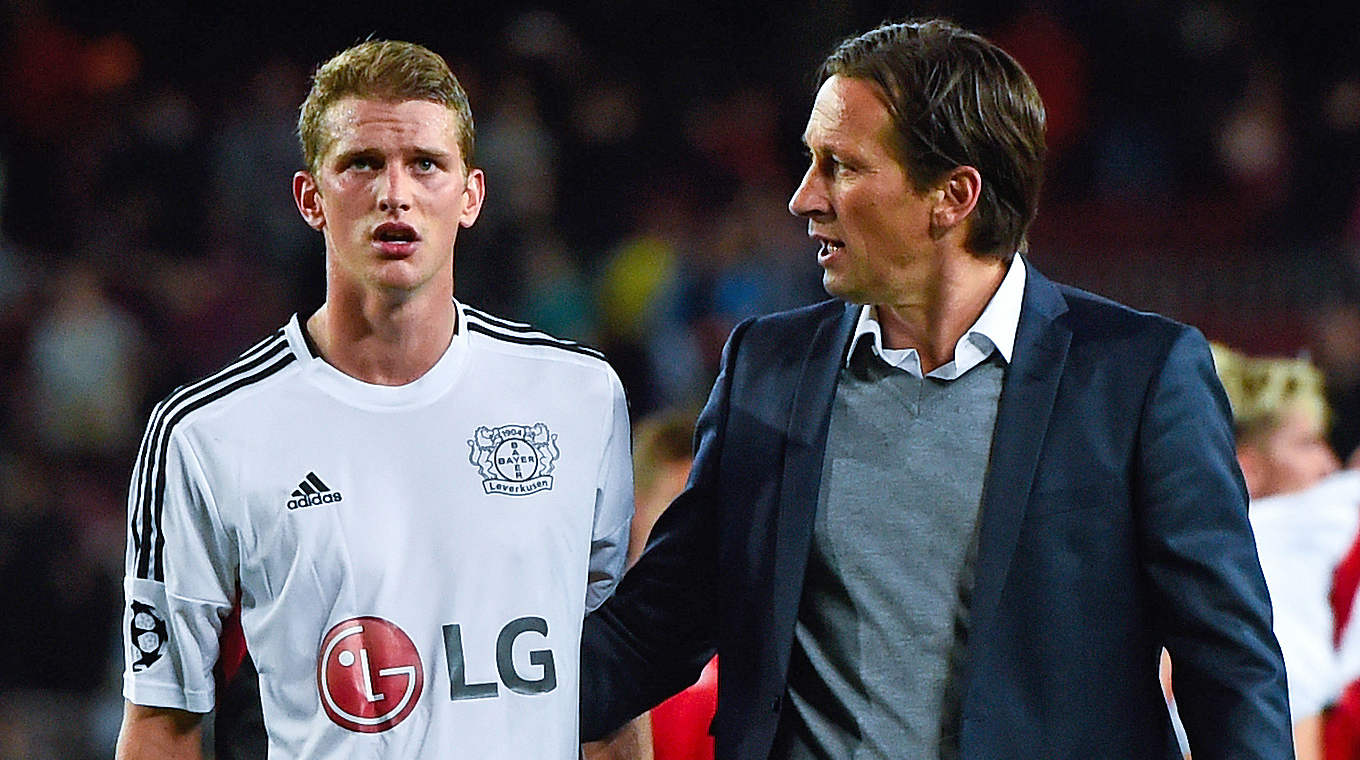 Fehlt Trainer Roger Schmidt (r.) auch in Frankfurt: Lars Bender (l.) © Getty Images