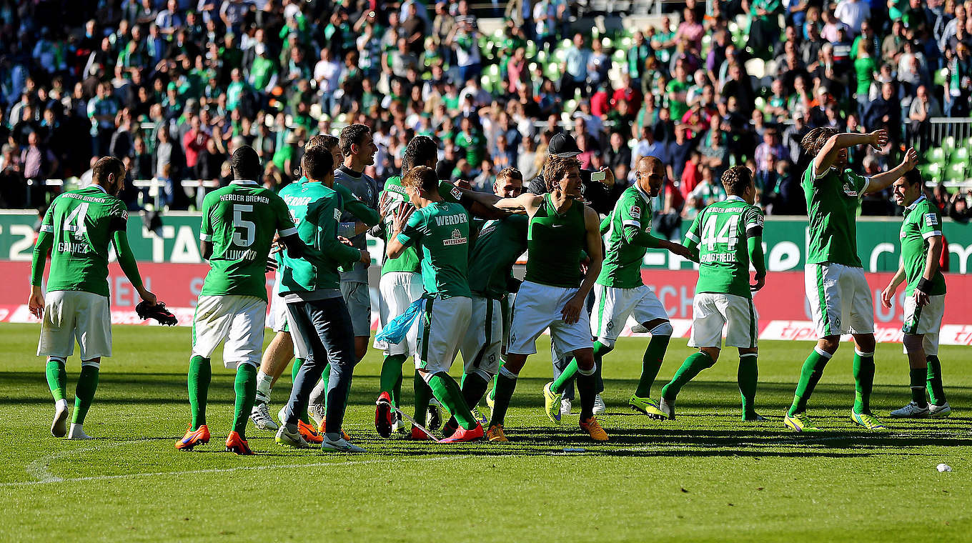 Fünf Derbysiege in Folge: Werder hatte gegen den HSV zuhause Grund zum Jubeln © Getty Images