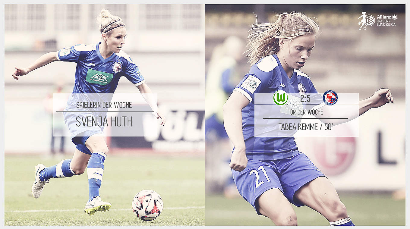 Die Gewinnerinnen am 10. Bundesliga-Spieltag: Svenja Huth (l.) und Tabea Kemme © imago/DFB