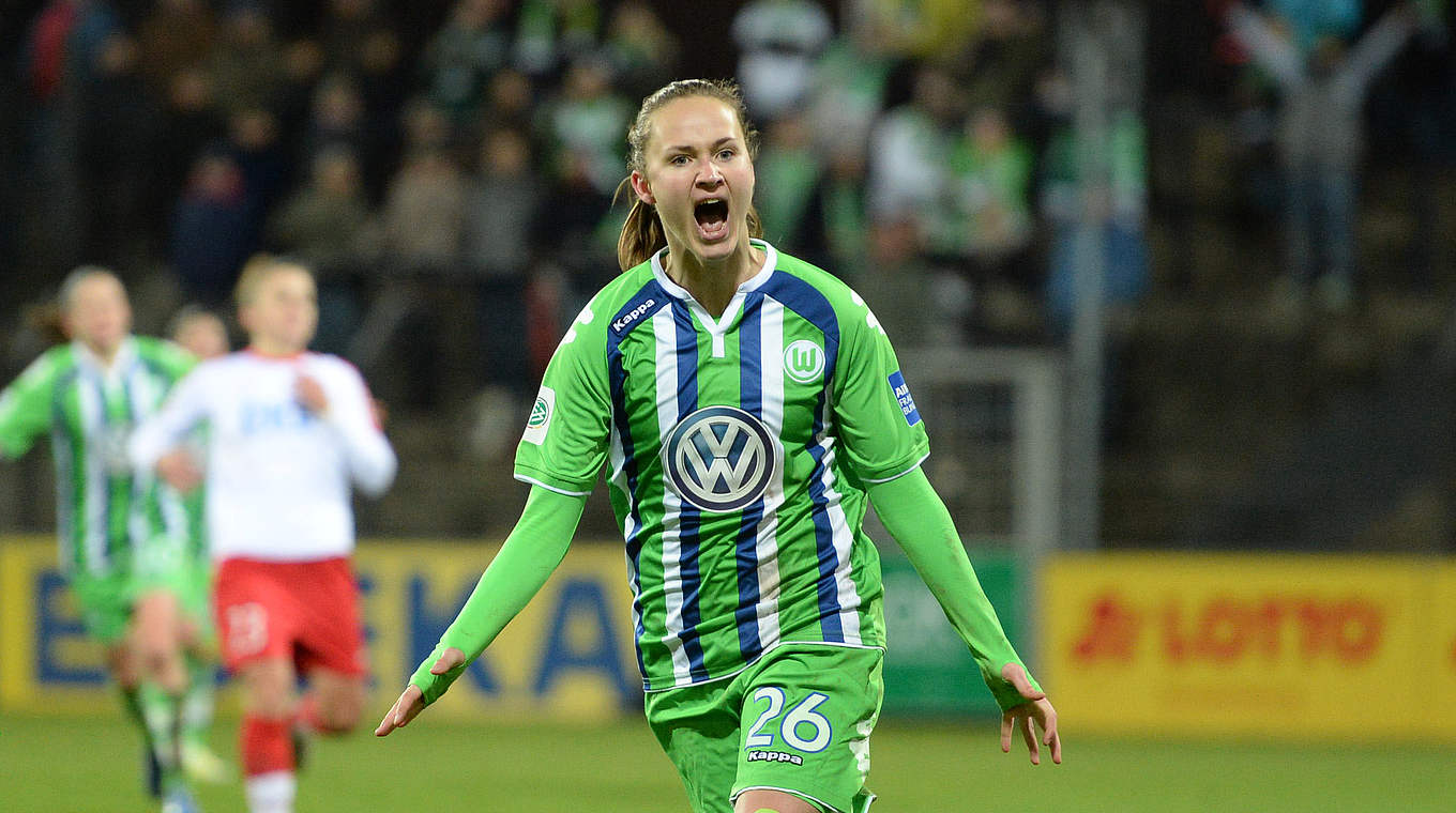 Turbine Potsdam - VfL Wolfsburg 0:3 (0:1): Matchwinnerin Caroline Graham Hansen ist mit zwei Toren für den VfL erfolgreich © 