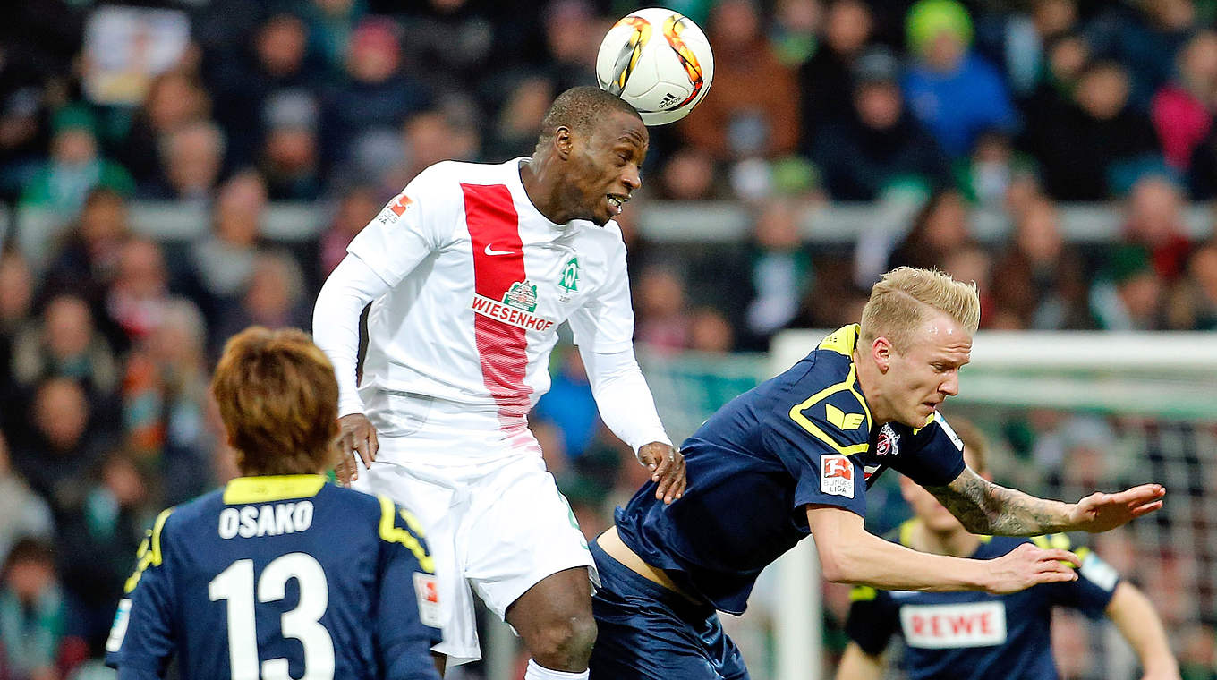 Bremen's Anthony Ujah against his old club © 2015 Getty Images