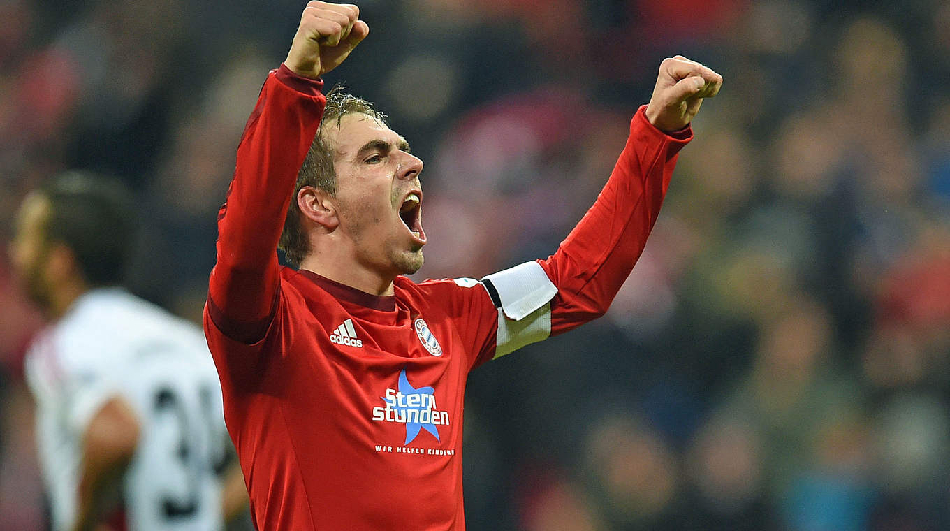 Erzielt das 2:0 für die Bayern: Weltmeister Philipp Lahm © 2015 Getty Images