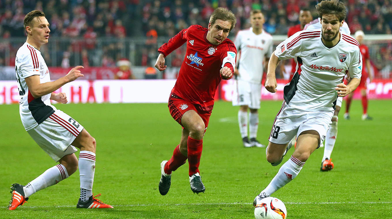 Philipp Lahm netted his first of the season vs. Ingolstadt © 2015 Getty Images