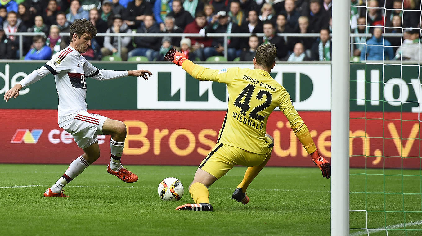 Wiedwald (r.) gegen Weltm,eister Müller: "Wir standen meistens gut in der Defensive" © 2015 Getty Images