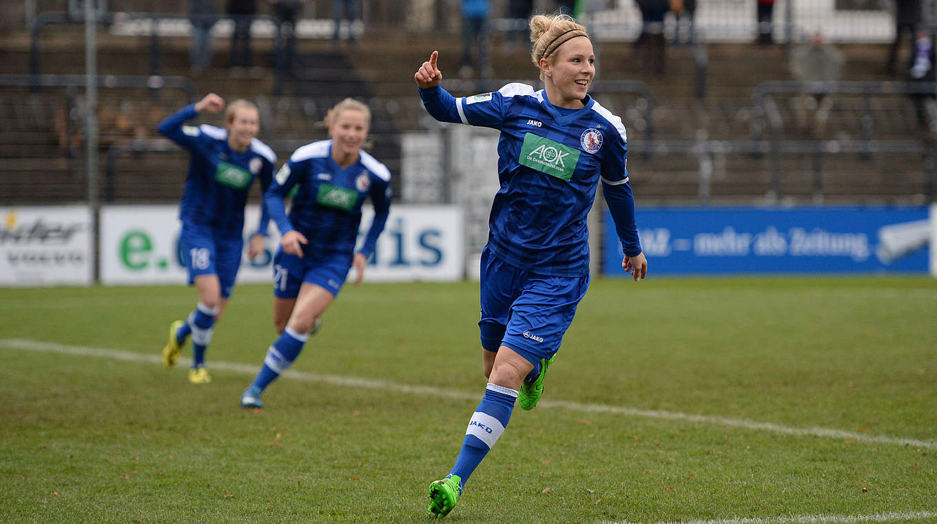 Derzeit äußerst erfolgreich: Svenja Huth traf auch gegen Bremen © Jan Kuppert