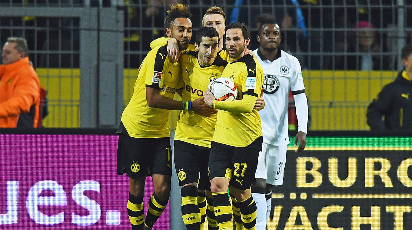BVB are five points behind Bayern © 2015 Getty Images