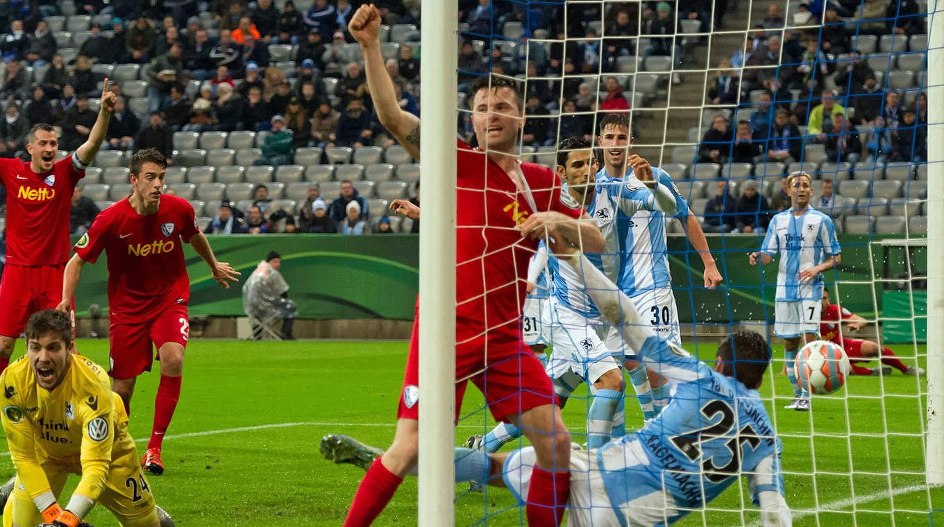 Hoogland scrambles the ball over the line for the decider in Munich © imago/foto2press